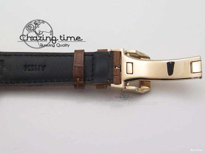 MIROTIME 0520 Youthful Pilot Chrono RG 3878 Gray Dial on Light Brown Leather Strap A 7394